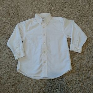 White Long Sleeve Button-Down Collared Shirt